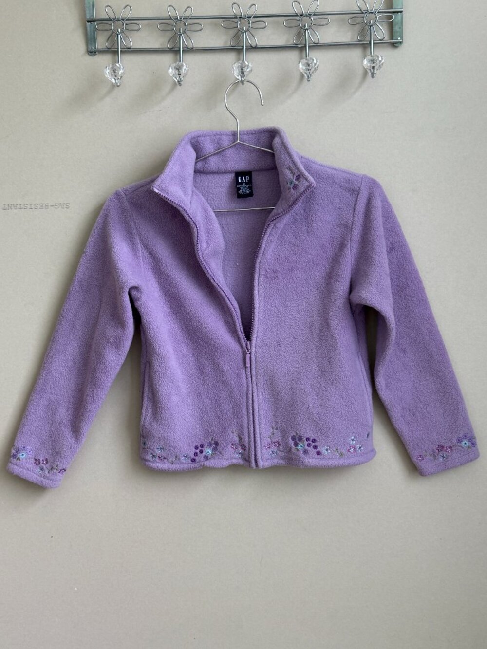 GAP kids boho Purple/Lilac embroidered full zip jacket Size KIDS medium